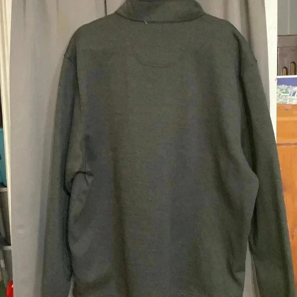 NWT IZOD MENS SIZE XXL 3/4 PULLOVER WARM SHIRT SNAP BUTTON FRONT DARK GRAY BLUE - Picture 10 of 12